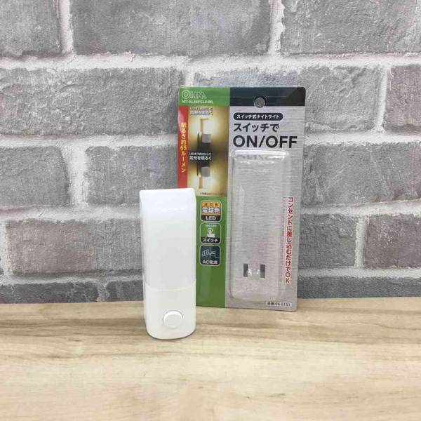 LEDナイトライト 電球色【新品】