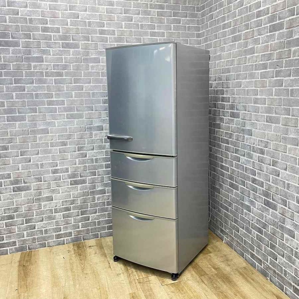 冷蔵庫 4ドア 355L 右開き シルバー 