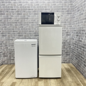お買い得! 家電3点セット 【冷蔵庫・洗濯機(未使用品)・電子レンジ(東日本専用)】