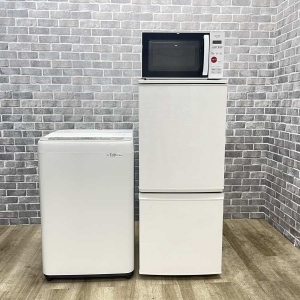お買い得! 国内メーカー家電3点セット 【冷蔵庫・洗濯機・電子レンジ(ヘルツフリー)】