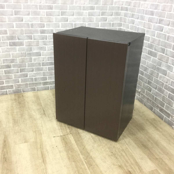 冷蔵庫 2ドア 72L 【フレンチドア】 LOOC ブラウンウッド