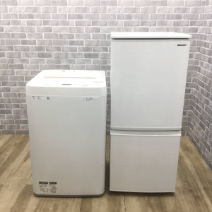 お買い得! シャープ製家電2点セット 【冷蔵庫・洗濯機】一人暮らしに丁度いい