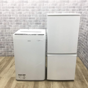お買い得! シャープ製家電2点セット 【冷蔵庫・洗濯機】一人暮らしに丁度いい