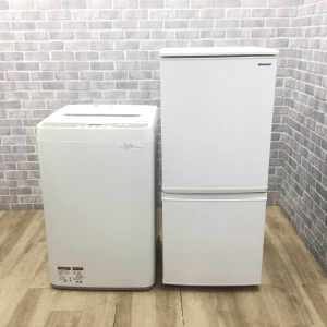 お買い得! シャープ製家電2点セット 【冷蔵庫・洗濯機】一人暮らしに丁度いい