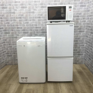 お買い得! シャープ製 家電3点セット 【冷蔵庫・洗濯機・オーブンレンジ】