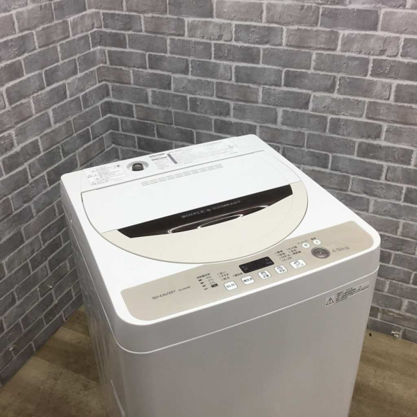 シャープ 全自動洗濯機 4.5Kgタイプ ベージュ ES-GE45R-C